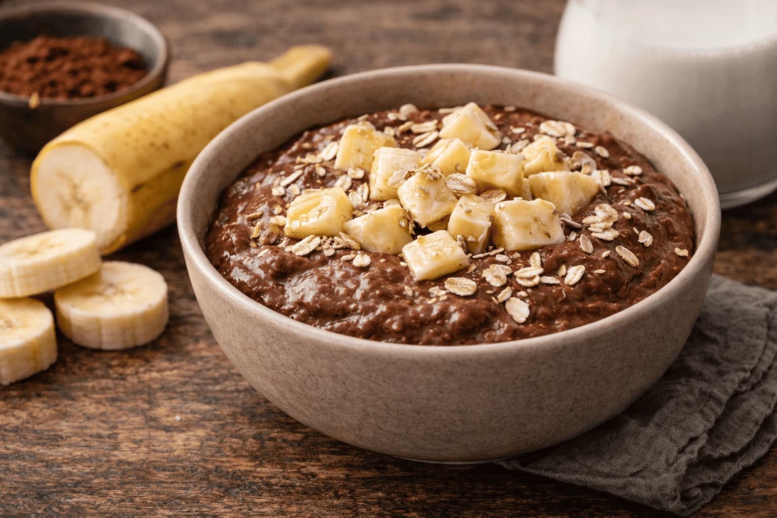 Magerquark-Schoko-Creme mit Banane