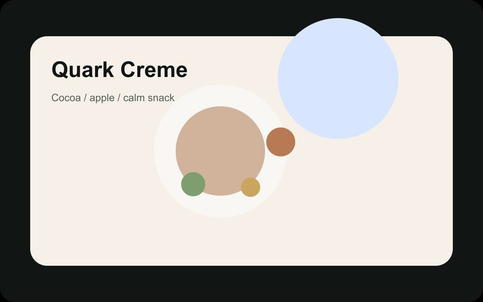 Cremige Quark-Kakao-Schale mit Apfelstücken und Hafercrunch.